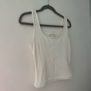 Olive + Oak white tank top. Size small